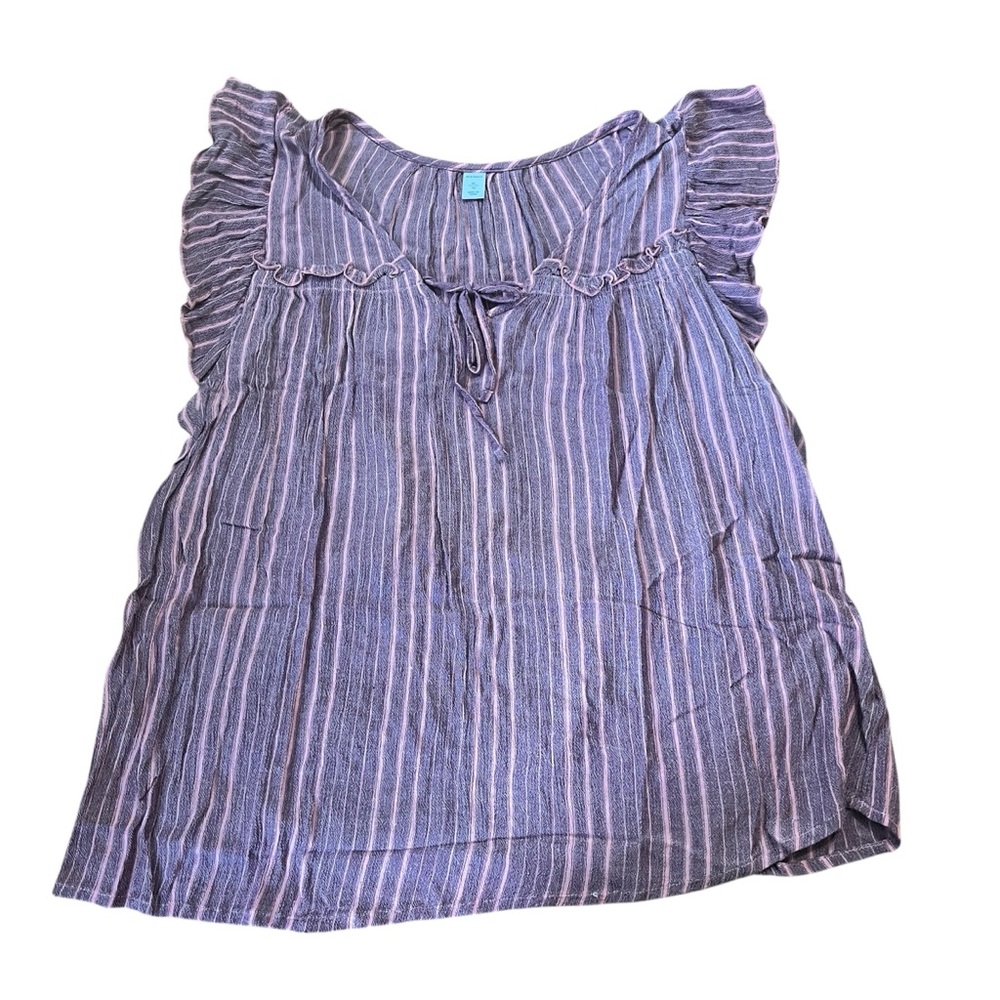 Old Navy Striped Ruffle Sleeve Top